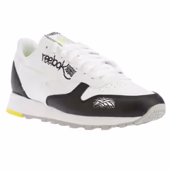 Reebok Mens Classic Leather Shoes - 8 UK, White/Black