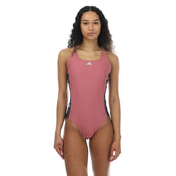 Adidas Womens/Ladies Colour Block Stripes One Piece Swimsuit - 18 UK, Pink