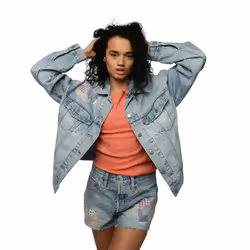 Levis Womens/Ladies 90's Trucker Jacket - 10 UK, Light Blue