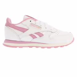 Reebok Childrens/Kids Classic Leather Shoes - 11.5 UK Child, White/Pink