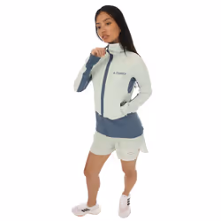 Adidas Womens/Ladies Terrex Zupahike Fleece Jacket - 12 UK, Light Green/Navy Blue