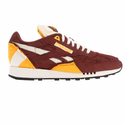 Reebok Mens Classic Pump Faux Leather Trainers - 6 UK, Burgundy