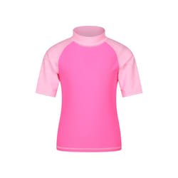 Mountain Warehouse Childrens/Kids UV Protection Rash Top - 9-10 Years, Bubble Pink