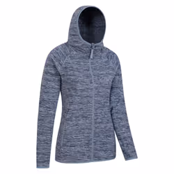 Mountain Warehouse Womens/Ladies Lleyn II Melange Full Zip Hoodie - 6 UK, Dark Blue