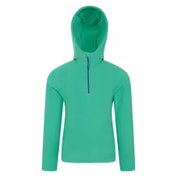 Mountain Warehouse Childrens/Kids Camber II Fleece Hoodie - 7-8 Years, Dark Green