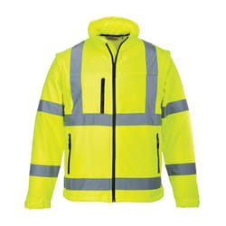 Portwest Mens 2 In 1 High-Vis Soft Shell Jacket - 3XL, Yellow