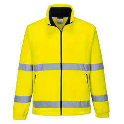 Portwest Mens Essential Fleece Hi-Vis Coat - XXL, Yellow