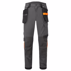 Portwest Mens EV4 Stretch Detachable Holster Pocket Work Trousers - 36R, Metal Grey