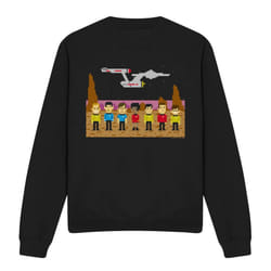 Star Trek Unisex Adult The Original Series Trexel Crew Sweatshirt - L, Black