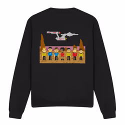 Star Trek Unisex Adult The Original Series Trexel Crew Sweatshirt - XXL, Black