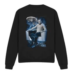 Star Trek Unisex Adult Captain's Chair Sweatshirt - XXL, Black