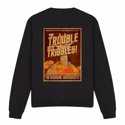 Star Trek Unisex Adult Tribbles: The Movie Sweatshirt - XXL, Black