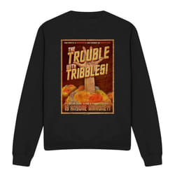 Star Trek Unisex Adult Tribbles: The Movie Sweatshirt - XXL, Black