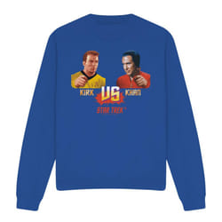 Star Trek Unisex Adult Kirk Vs Khan Sweatshirt - XXL, Royal Blue
