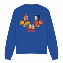 Star Trek Unisex Adult Kirk Vs Khan Sweatshirt - XL, Royal Blue