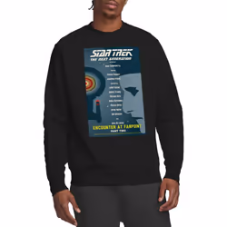 Star Trek Unisex Adult The Next Generation Season 1 Episode 2 Sweatshirt - XXL, Black