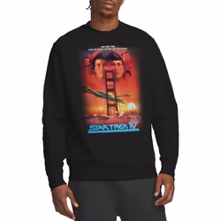 Star Trek Unisex Adult The Voyage Home Sweatshirt - XXL, Black