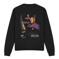 Star Trek Unisex Adult Captain Sisko Sweatshirt - XXL, Black