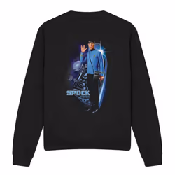 Star Trek Unisex Adult Galactic Spock Sweatshirt - XXL, Black