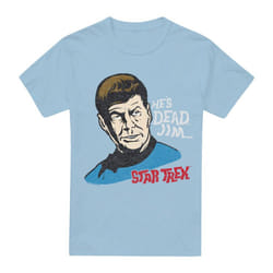Star Trek Mens He's Dead Jim T-Shirt - XL, Light Blue