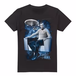 Star Trek Mens Captain's Chair T-Shirt - XL, Black