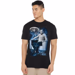 Star Trek Mens Captain's Chair T-Shirt - XL, Black