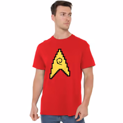 Star Trek Mens Engineering 8-Bit T-Shirt - 4XL, Red
