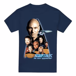 Star Trek Mens Next Generation Crew T-Shirt - 4XL, Navy