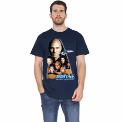 Star Trek Mens Next Generation Crew T-Shirt - 4XL, Navy