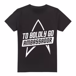 Star Trek Mens To Boldly Go T-Shirt - XL, Black