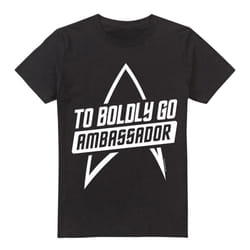Star Trek Mens To Boldly Go T-Shirt - 5XL, Black