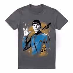 Star Trek Mens Prosper Space T-Shirt - 3XL, Charcoal