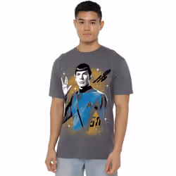 Star Trek Mens Prosper Space T-Shirt - 3XL, Charcoal