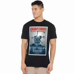 Star Trek Mens The Next Generation Season 3 Episode 1 T-Shirt - 5XL, Black
