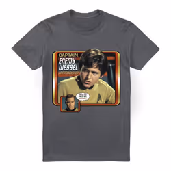 Star Trek Mens Enemy Wessel T-Shirt - 4XL, Charcoal