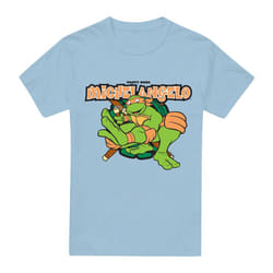Teenage Mutant Ninja Turtles Mens Party Dude Michelangelo T-Shirt - 3XL, Light Blue