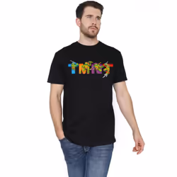 Teenage Mutant Ninja Turtles Mens Arcade Main Screen T-Shirt - 4XL, Black