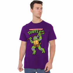 Teenage Mutant Ninja Turtles Mens Donatello Retro T-Shirt - M, Purple