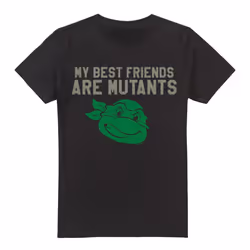 Teenage Mutant Ninja Turtles Mens Mutant Friends T-Shirt - XXL, Black