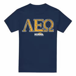 Old School Mens Leo T-Shirt - 5XL, Navy