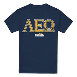 Old School Mens Leo T-Shirt - 5XL, Navy
