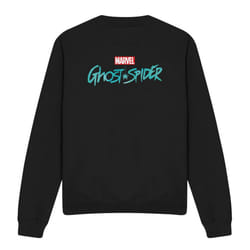 Spider-Man Unisex Adult Ghost-Spider Logo Sweatshirt - L, Black