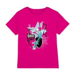 Marvel Childrens/Kids Webstar Ghost-Spider T-Shirt - 7-8 Years, Fuchsia
