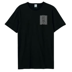 Amplified Unisex Adult Pulsar Pocket Tracklist Joy Division T-Shirt - XS, Black