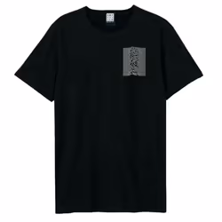 Amplified Unisex Adult Pulsar Pocket Tracklist Joy Division T-Shirt - S, Black