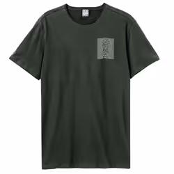 Amplified Unisex Adult Pulsar Pocket Tracklist Joy Division T-Shirt - M, Charcoal