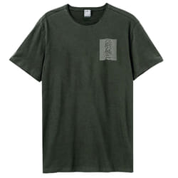 Amplified Unisex Adult Pulsar Pocket Tracklist Joy Division T-Shirt - M, Charcoal