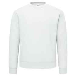 Fruit of the Loom Mens Supercotton Plain Sweatshirt - XXL, White