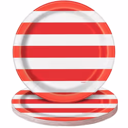 Unique Party Stars & Stripes 4th of July Party Plates (Pack of 8)