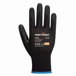 Portwest A355 - NPR15 Touch Screen Nitrile Foam Safety Gloves (Pack of 12) - 10, Black